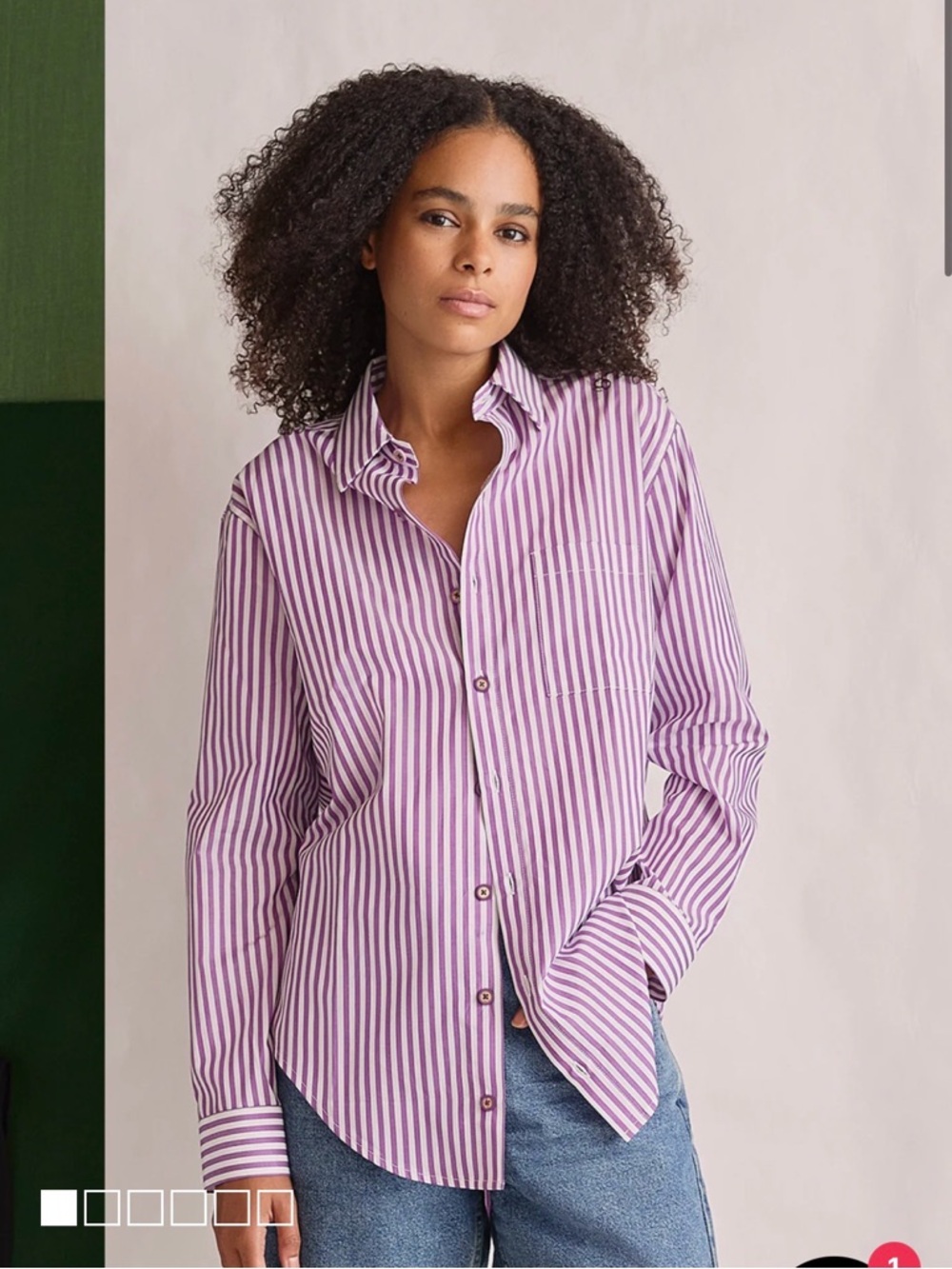 Naomi Nomi Oxford Shirt in Uptown Stripe Cotton
